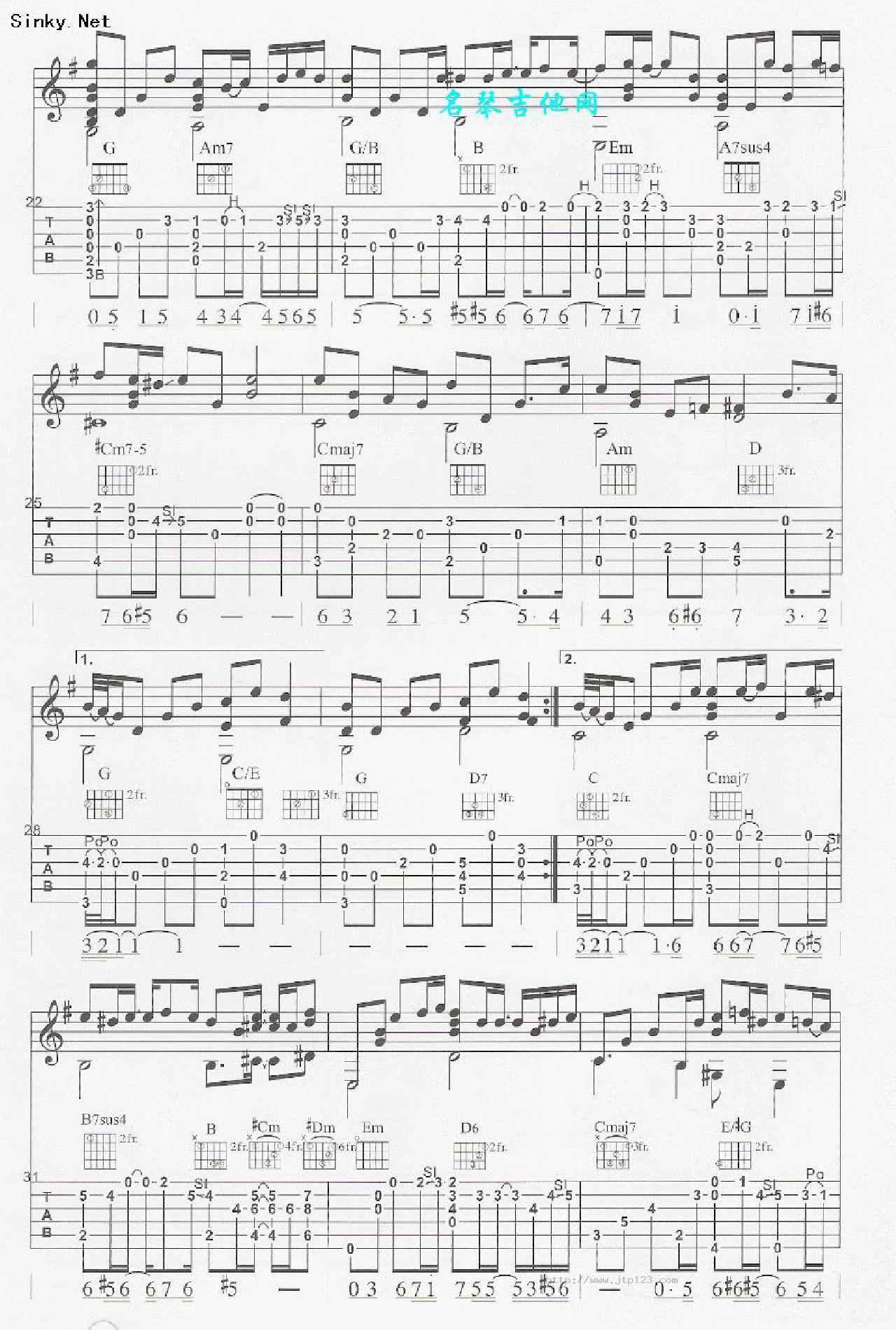 古典音乐-IBelieve非常动听的曲子(C调 图片吉他谱)_图谱3
